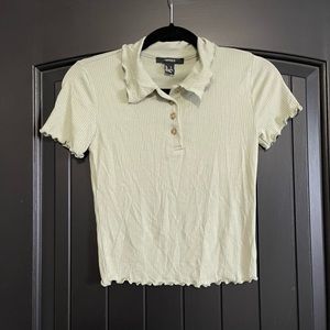 Forever 21 crop polo shirt